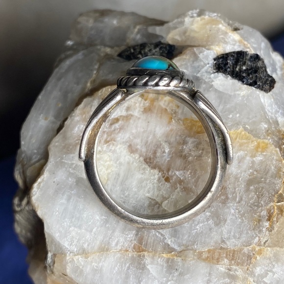 Sterling Silver & Rare Royston Turquoise Ring - Picture 8 of 8